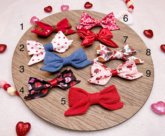 Valentines hair bows